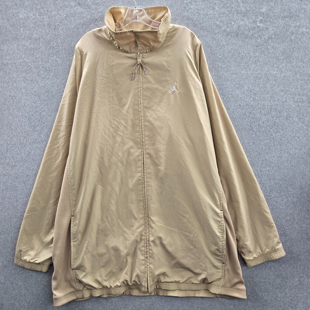 VINTAGE Nike‎ Air Jordan Men Jacket 3XL Brown Windbreaker 20 Year Anniversary